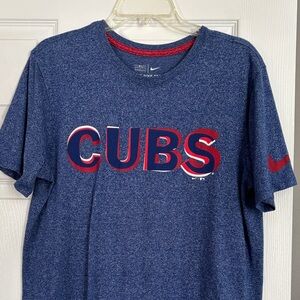 Nike Blue Cubs Tee with Red Accents